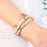 For Xiaomi Smart Band 9 / 8 Watch Strap Beaded Bracelet Wrist Band with Protective Case - White - 3