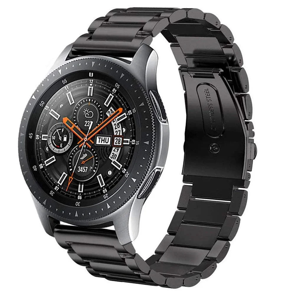 For TicWatch Atlas / Pro 5 Enduro Titanium Alloy Watch Band 24mm 3-Bead Wrist Strap - Black - 3