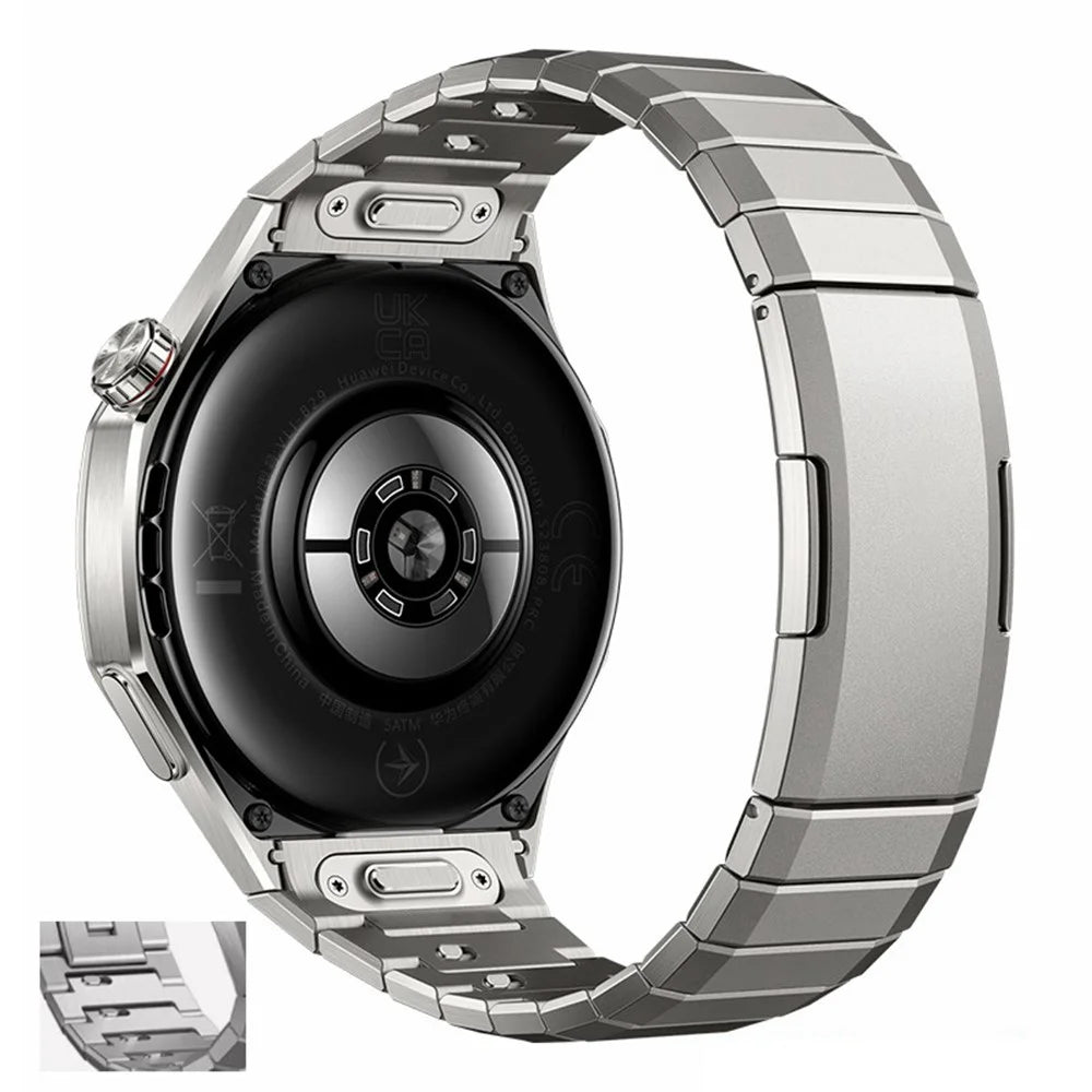 For Huawei Watch GT 5 Pro 46mm Wrist Band 1-Bead Titanium Alloy Watch Strap - Titanium - 1
