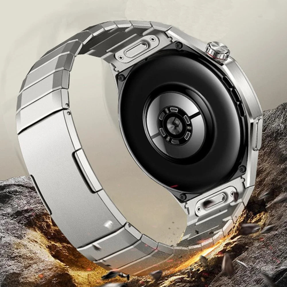 For Huawei Watch GT 5 Pro 46mm Wrist Band 1-Bead Titanium Alloy Watch Strap - Titanium - 2