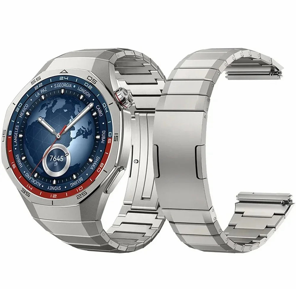 For Huawei Watch 4 Pro Wrist Band Replacement Titanium Alloy Watch Strap - Silver - 3