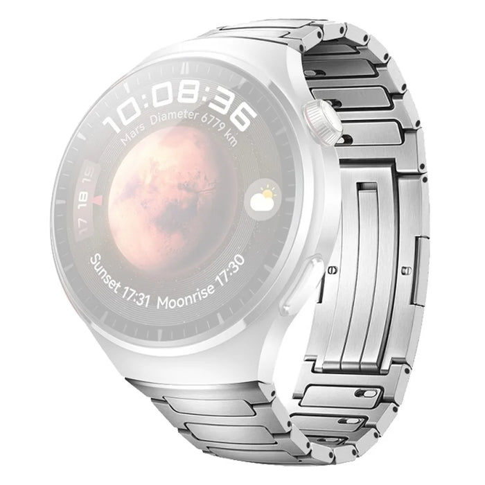 For Huawei Watch 4 Pro Titanium Alloy Watch Strap Detachable Link Wrist Band - Silver - 1