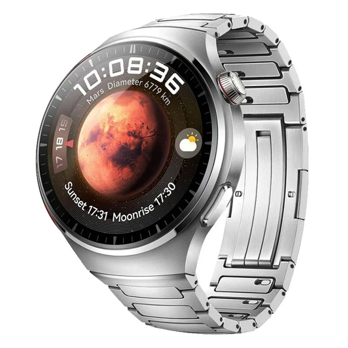 For Huawei Watch 4 Pro Titanium Alloy Watch Strap Detachable Link Wrist Band - Silver - 2