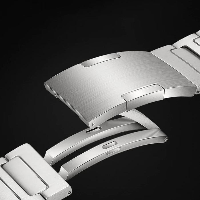 For Huawei Watch 4 Pro Titanium Alloy Watch Strap Detachable Link Wrist Band - Silver - 4