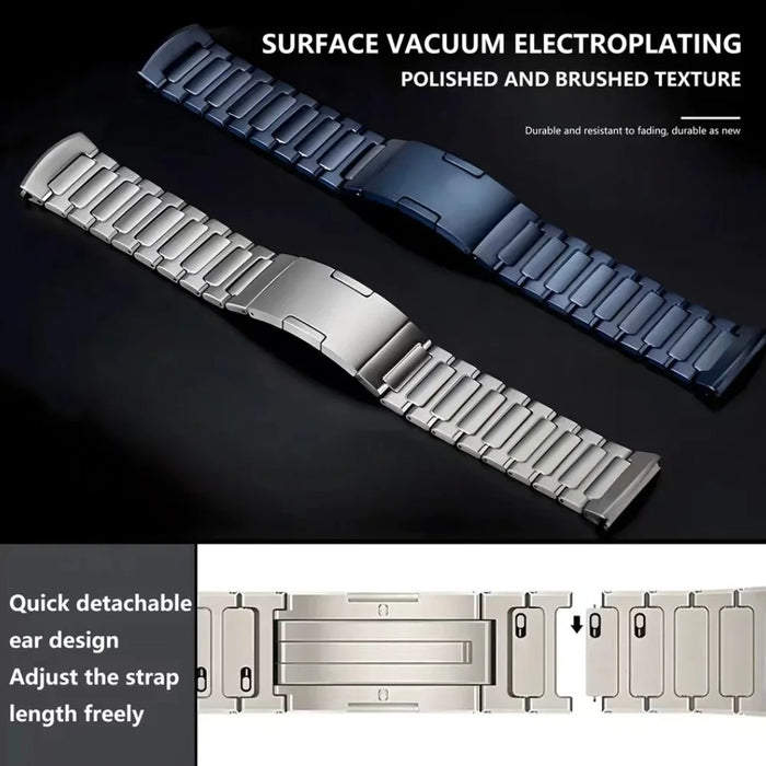 For Huawei Watch 4 Pro Titanium Alloy Watch Strap Detachable Link Wrist Band - Silver - 5