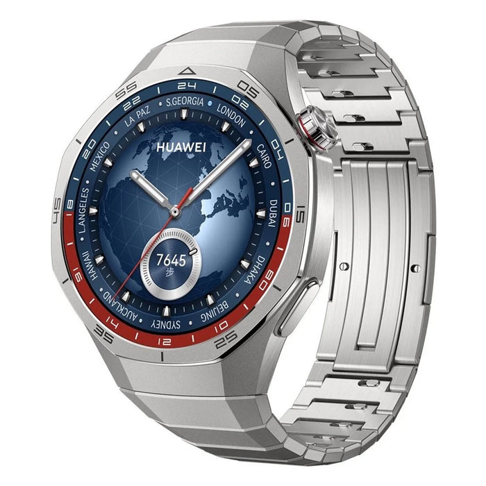 For Huawei Watch GT 4 46mm Stainless Steel Watch Strap 1-Bead Replacement Wrist Band - Silver - 2
