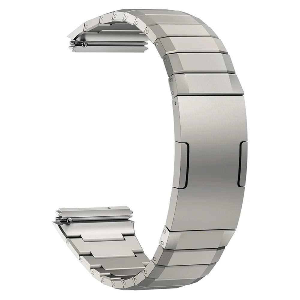 For Huawei Watch GT 5 46mm Stainless Steel Watch Strap 1-Bead Replacement Wrist Band - Silver - 1