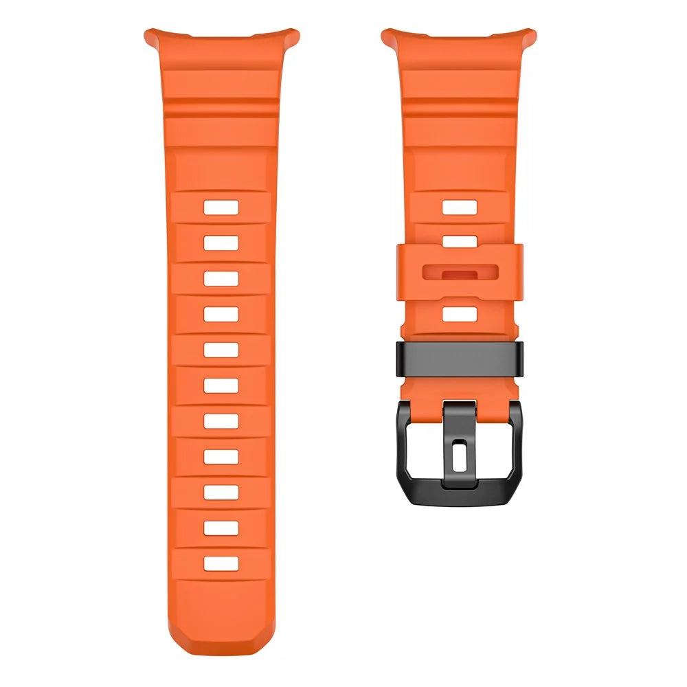 For Samsung Galaxy Watch Ultra2 47mm / Watch Ultra (2025) 47mm / Watch Ultra 47mm Watch Band Adjustable Silicone Replacement Sports Strap - Orange - 2