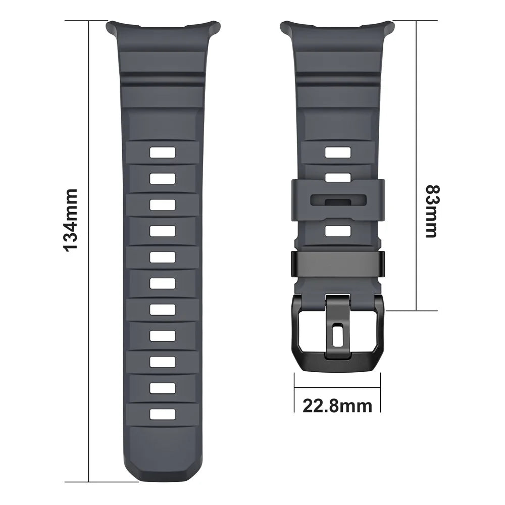 For Samsung Galaxy Watch Ultra2 47mm / Watch Ultra (2025) 47mm / Watch Ultra 47mm Watch Band Adjustable Silicone Replacement Sports Strap - Orange - 5