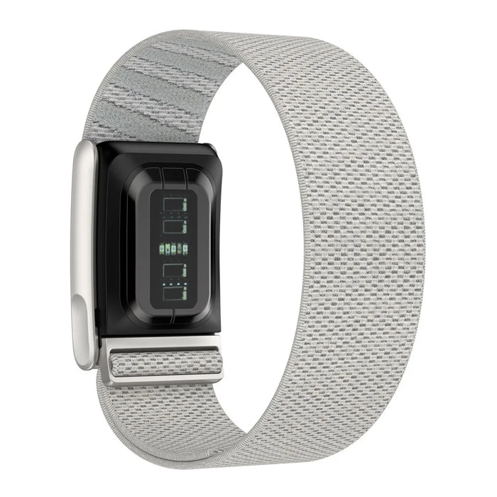 For WHOOP 5.0 Watch Band Nylon Woven Elastic Replacement Strap - Starlight - 2