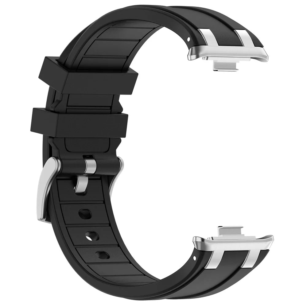 KALEBOL Watch Band for Xiaomi Smart Band 10 Pro / 9 Pro / 8 Pro / Redmi Watch 6 / 5 / 4 Silicone Strap Replacement Wristband - Black - 3