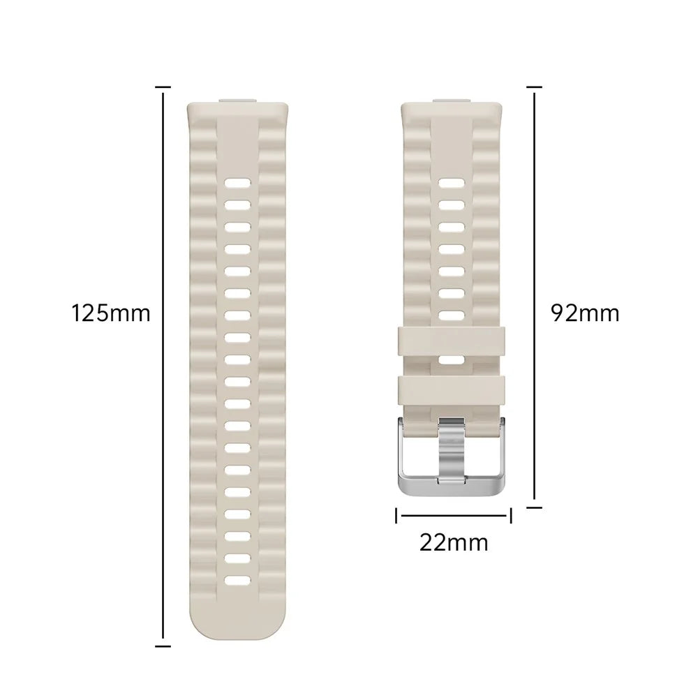 For Huawei Watch Fit 4 Pro Silicone Watch Band Metal Pin Buckle Replacement Wrist Strap - Orange - 5