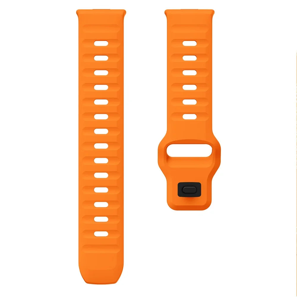 Silicone Watch Band For Huawei Watch Fit 4 Pro  /  Fit 4  /  Fit 3 Wave Reverse Buckle Wrist Strap - Orange - 3
