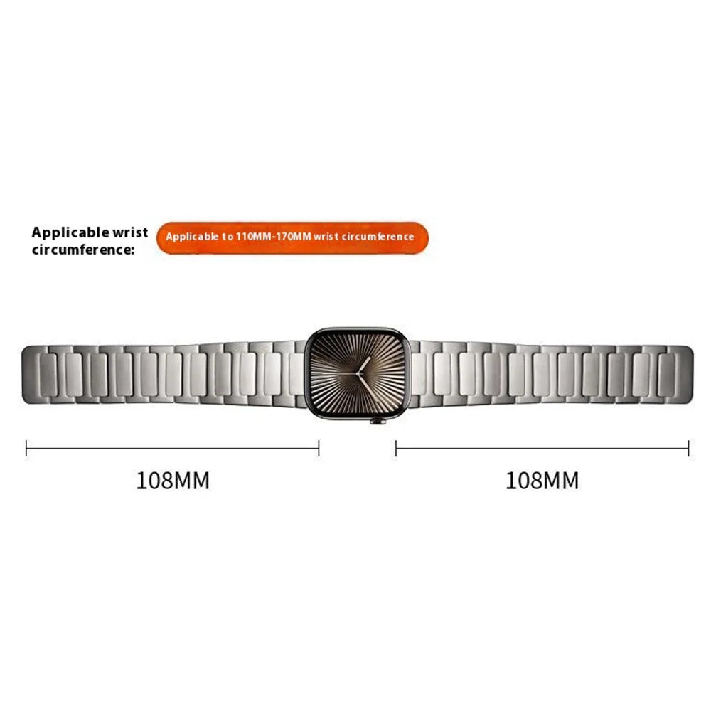 Watch Band For Apple Watch Ultra 3 2 1 49mm / Series 11 10 46mm / 9 8 7 45mm / SE3 SE2 SE 6 5 4 44mm / 3 2 1 42mm 42mm I-Shape Magnetic Stainless Steel Wrist Strap - Black - 7