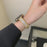 Bracelet Strap for Apple Watch Ultra 3 2 1 49mm / Series 11 10 46mm / 9 8 7 45mm / SE3 SE2 SE 6 5 4 44mm / 3 2 1 42mm 42mm Beads Zircon Copper Watch Band - Gold - 7
