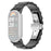For Xiaomi Smart Band 9  /  8 Watch Band Irregular Stainless Steel Wrist Strap - Black - 1