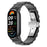 For Xiaomi Smart Band 9  /  8 Watch Band Irregular Stainless Steel Wrist Strap - Black - 2