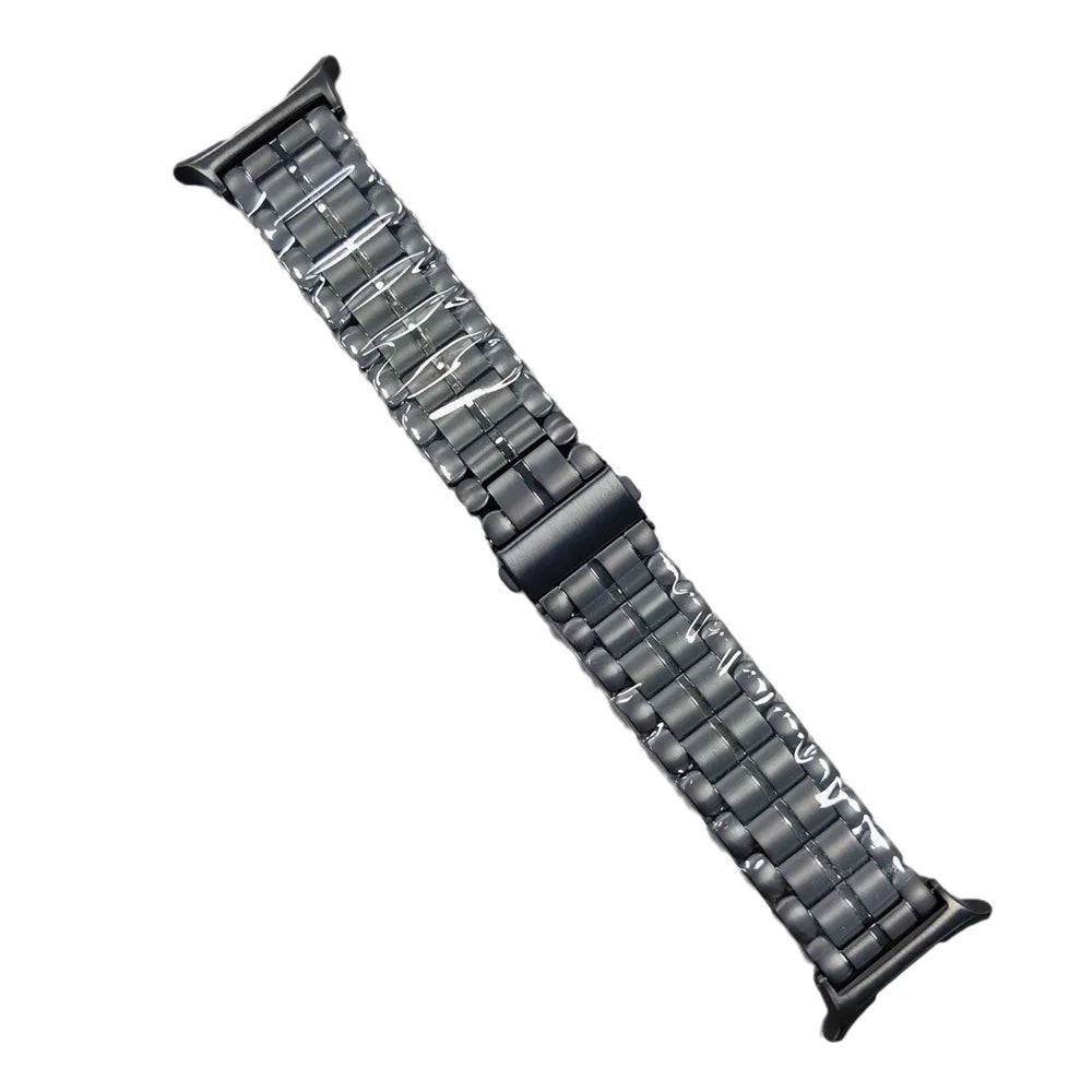 For Samsung Galaxy Watch Ultra2 47mm / Watch Ultra (2025) 47mm / Watch Ultra 47mm Semicircular Design Watch Band Titanium Alloy 5-Bead Wrist Strap - Black - 1
