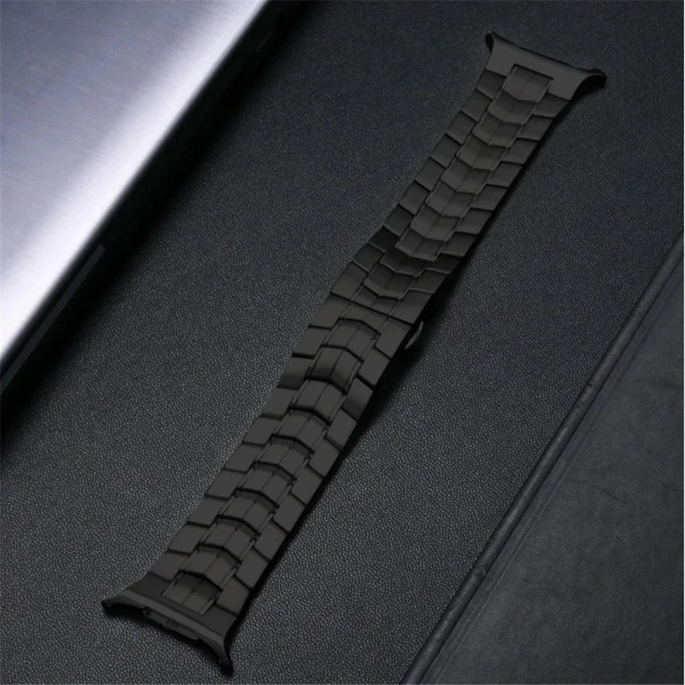 For Samsung Galaxy Watch Ultra2 47mm / Watch Ultra (2025) 47mm / Watch Ultra 47mm Watch Strap Butterfly Buckle Titanium Alloy Wrist Band - Black - 2