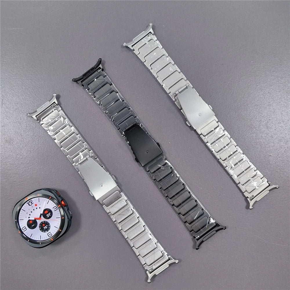 For Samsung Galaxy Watch Ultra2 47mm / Watch Ultra (2025) 47mm / Watch Ultra 47mm Titanium Alloy Watch Strap Replacement Wrist Band - Black - 4