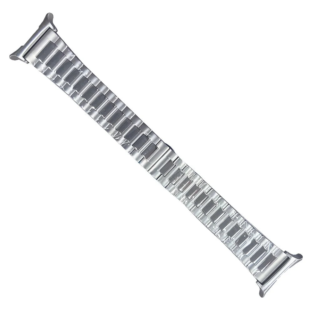 For Samsung Galaxy Watch Ultra2 47mm / Watch Ultra (2025) 47mm / Watch Ultra 47mm Titanium Alloy Watch Strap Butterfly Buckle Wrist Band - Silver - 1