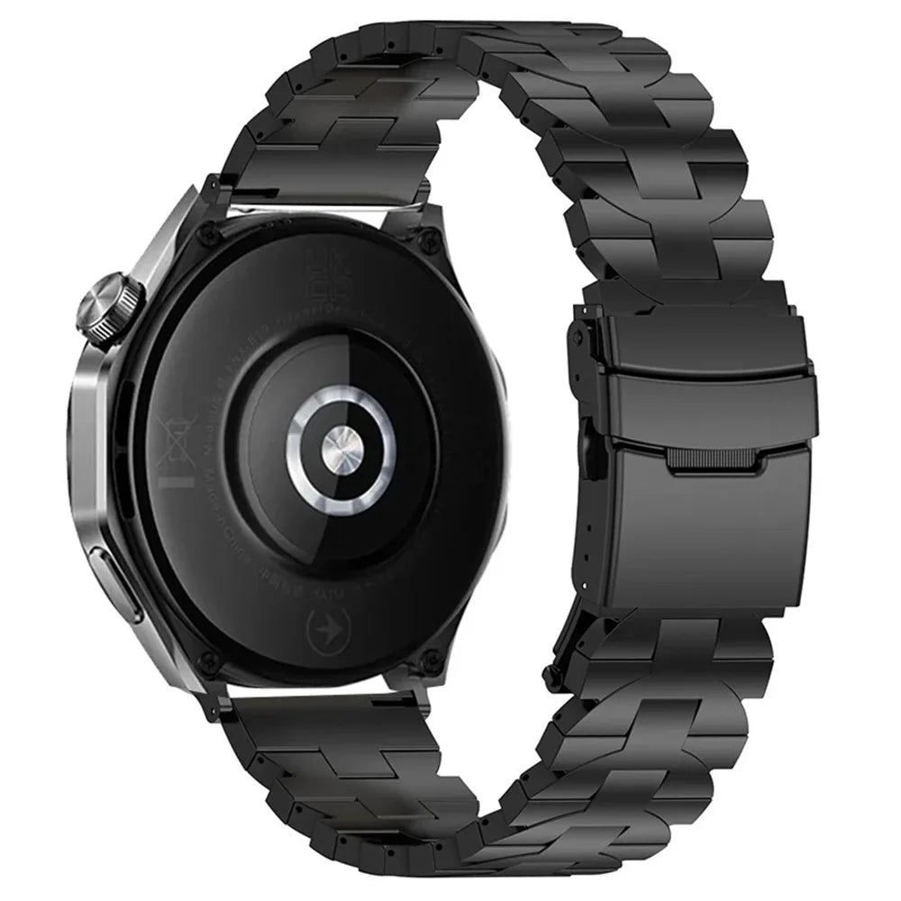For Samsung Galaxy Watch Ultra2 47mm / Watch Ultra (2025) 47mm / Watch Ultra 47mm Titanium Alloy Watch Strap Butterfly Shape Wrist Band - Black - 1