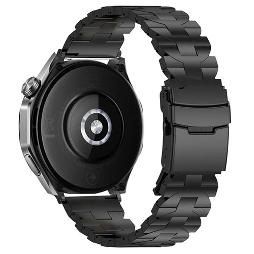 For Samsung Galaxy Watch Ultra2 47mm / Watch Ultra (2025) 47mm / Watch Ultra 47mm Titanium Alloy Watch Strap Butterfly Shape Wrist Band - Black - 1