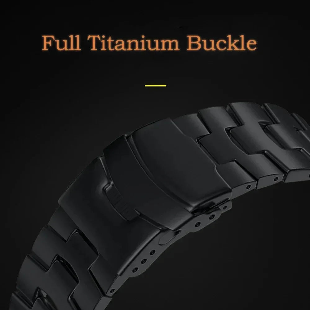 For Samsung Galaxy Watch Ultra2 47mm / Watch Ultra (2025) 47mm / Watch Ultra 47mm Oracle Bone Shape Wrist Band Titanium Alloy Watch Strap - Silver - 6