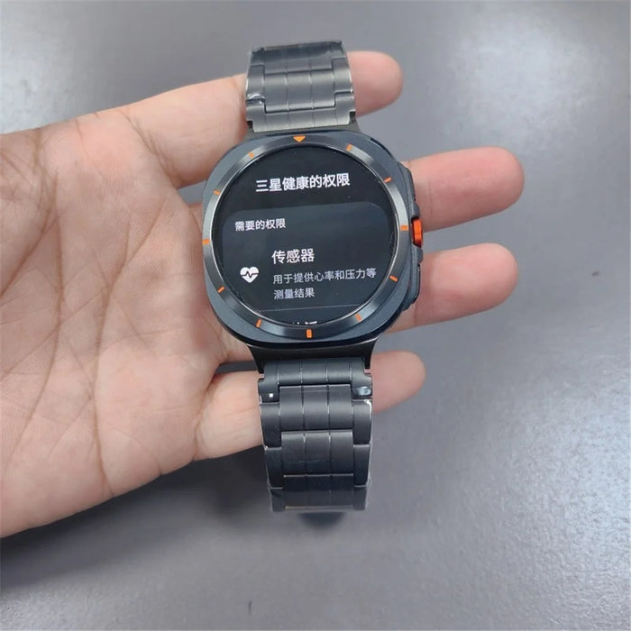 For Samsung Galaxy Watch Ultra2 47mm / Watch Ultra (2025) 47mm / Watch Ultra 47mm Wrist Band 5-Bead Titanium Alloy Watch Strap - Black - 4