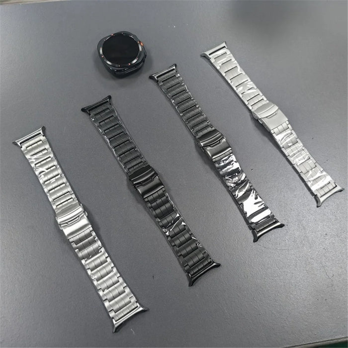 For Samsung Galaxy Watch Ultra2 47mm / Watch Ultra (2025) 47mm / Watch Ultra 47mm Wrist Band 5-Bead Titanium Alloy Watch Strap - Black - 5