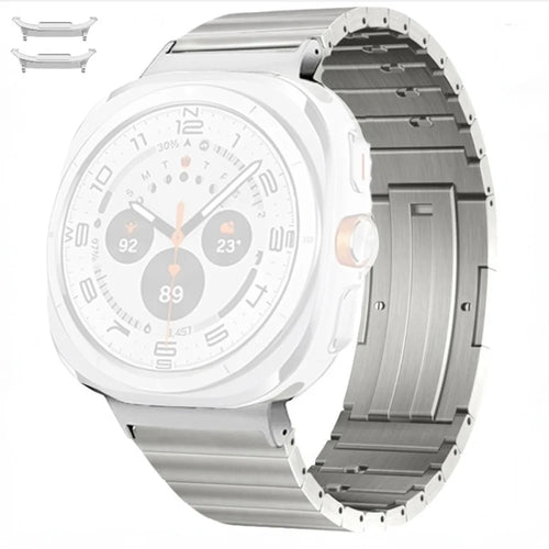 For Samsung Galaxy Watch Ultra2 47mm / Watch Ultra (2025) 47mm / Watch Ultra 47mm Replacement Strap Quick Release Titanium Alloy Watch Band - Silver - 1