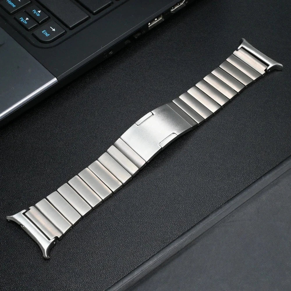 For Samsung Galaxy Watch Ultra2 47mm / Watch Ultra (2025) 47mm / Watch Ultra 47mm Metal Strap with Folding Clasp Titanium Alloy Watch Band - Silver - 2