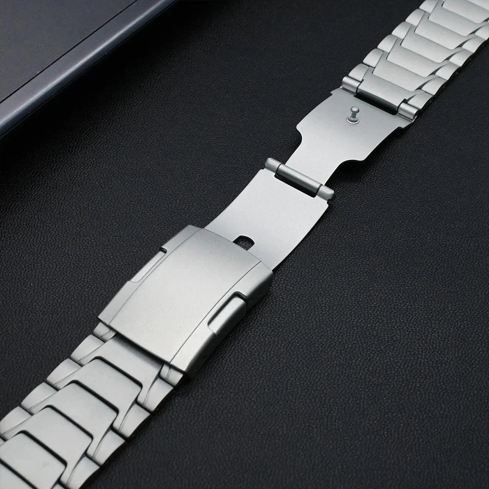 For Samsung Galaxy Watch Ultra2 47mm / Watch Ultra (2025) 47mm / Watch Ultra 47mm Replacement Strap Turtle Shell Design Titanium Alloy Watch Band - Silver - 4