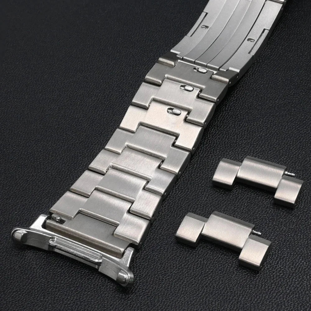 For Samsung Galaxy Watch Ultra2 47mm / Watch Ultra (2025) 47mm / Watch Ultra 47mm Watch Band Titanium Alloy 3-Bead Wrist Strap - Titanium - 3