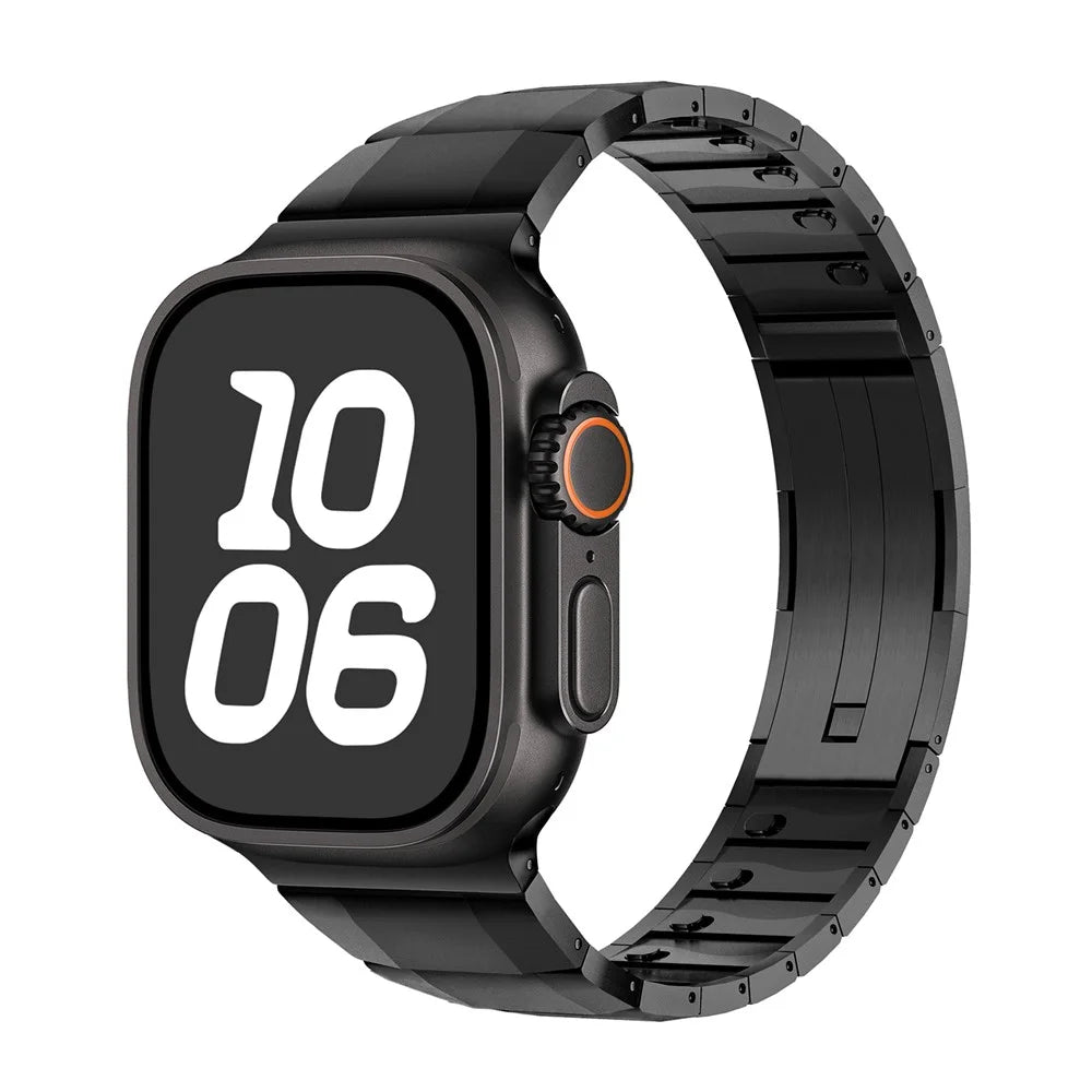 Stainless Steel Watch Band For Apple Watch Series 11 10 42mm / 9 8 7 41mm / SE3 SE2 SE 6 5 4 40mm / 3 2 1 38mm Wrist Strap with Side Buckle - Black - 2