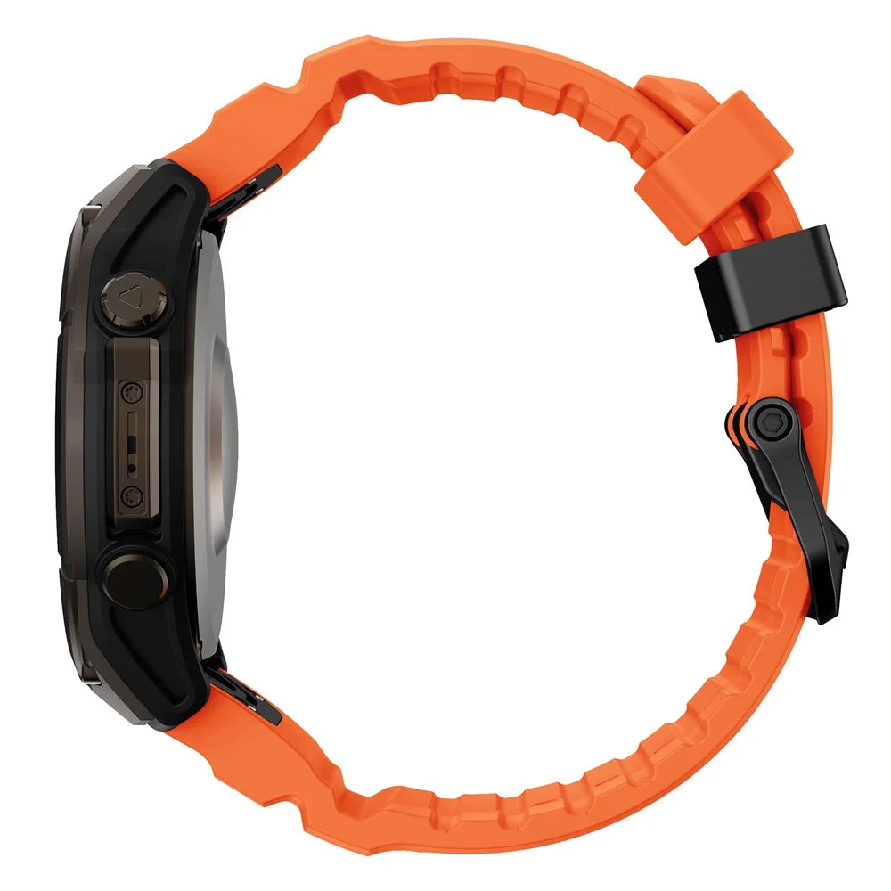 QuickFit 22mm Watch Band For Garmin Fenix 7 Pro 47mm  /  7  /  6 Pro  /  6 Sports Silicone Wrist Strap - Orange - 4