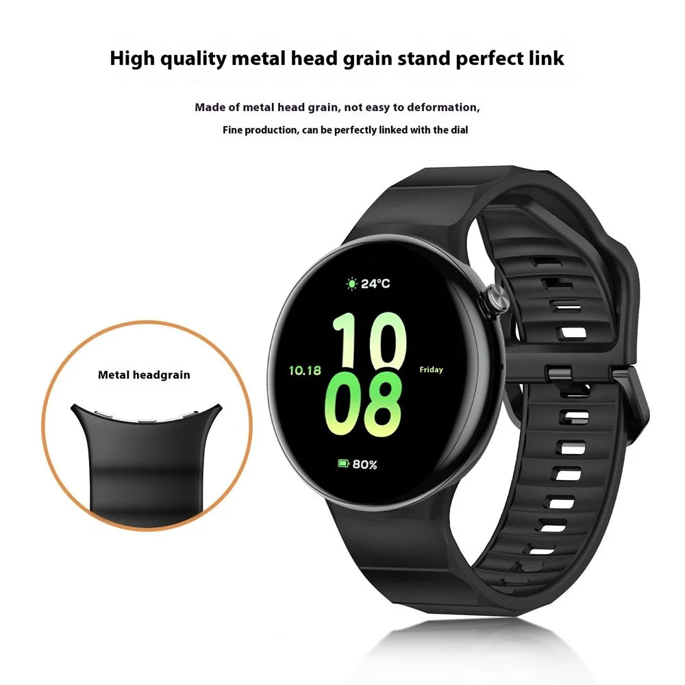 For Honor Watch Fit Elegant Edition  /  Vitality Edition Watch Band Single Color Silicone Wrist Strap - Black - 4