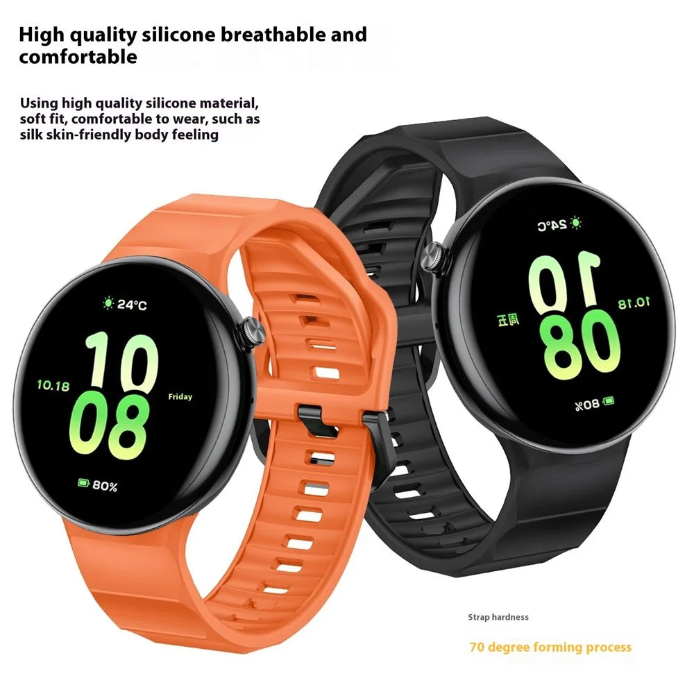 For Honor Watch Fit Elegant Edition  /  Vitality Edition Watch Band Single Color Silicone Wrist Strap - Black - 5