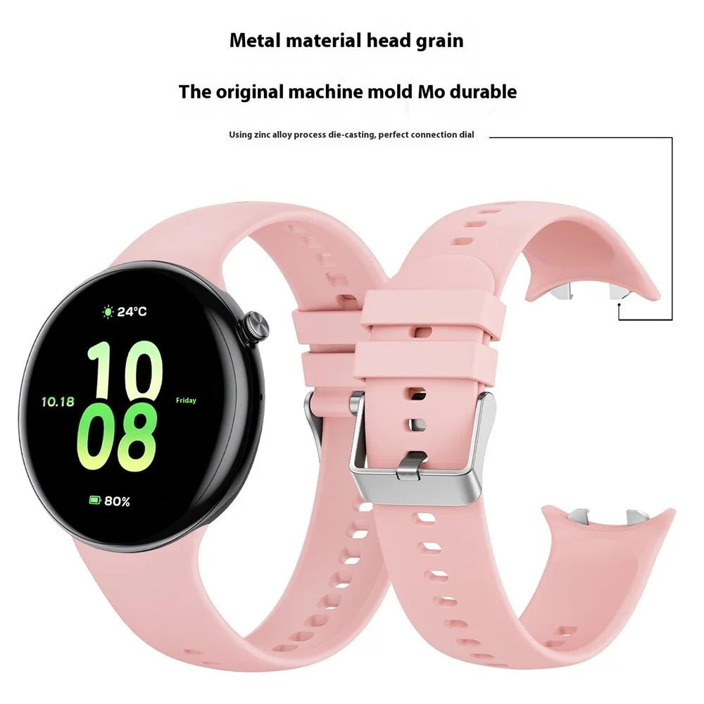For Honor Watch Fit Elegant Edition  /  Vitality Edition Watch Band Breathable Silicone Wrist Strap - Pink - 4