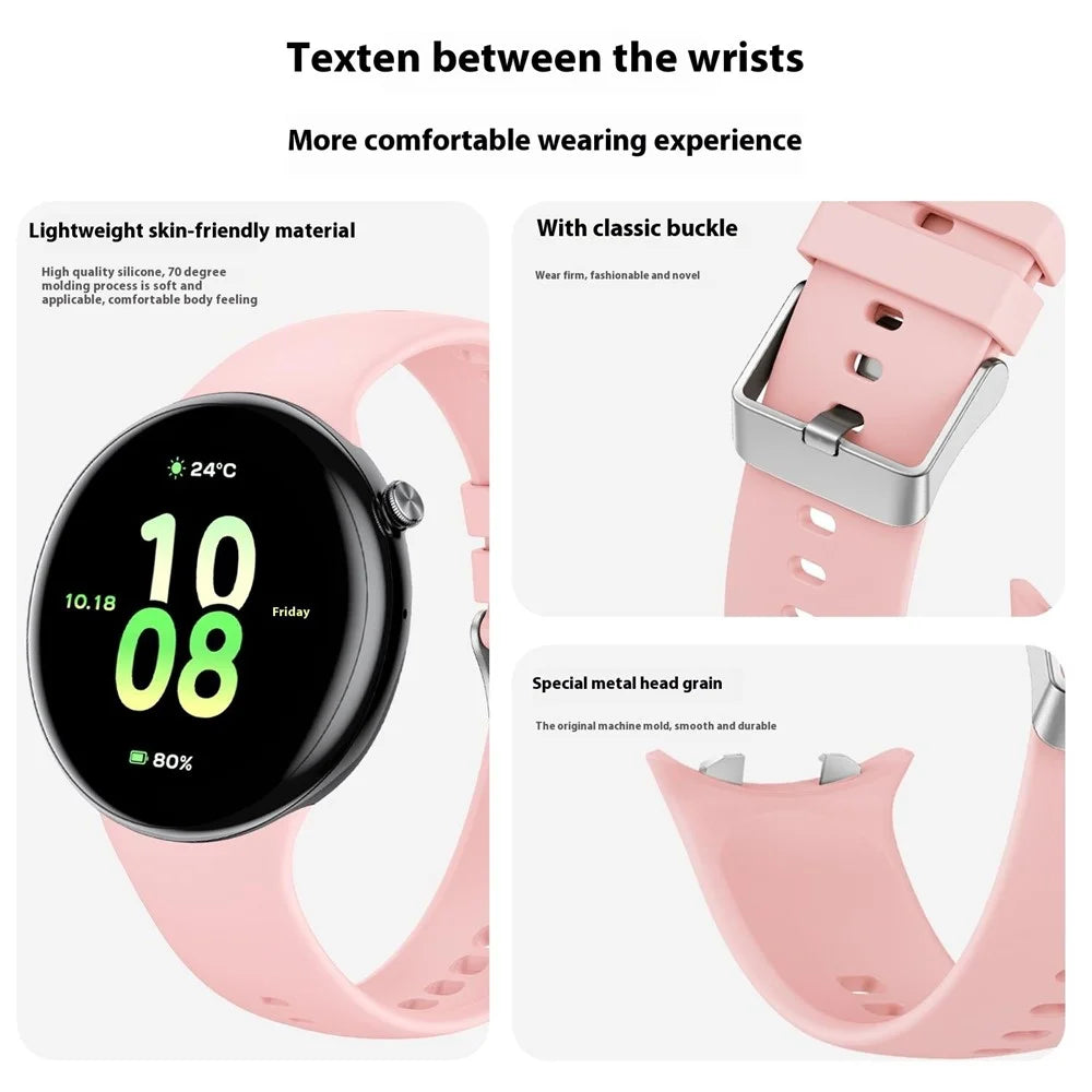 For Honor Watch Fit Elegant Edition  /  Vitality Edition Watch Band Breathable Silicone Wrist Strap - Pink - 5