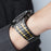 For Huawei Watch GT 5 46mm Watch Band 22mm Magnetic Stainless Steel Wrist Strap - Black / Gold - 3
