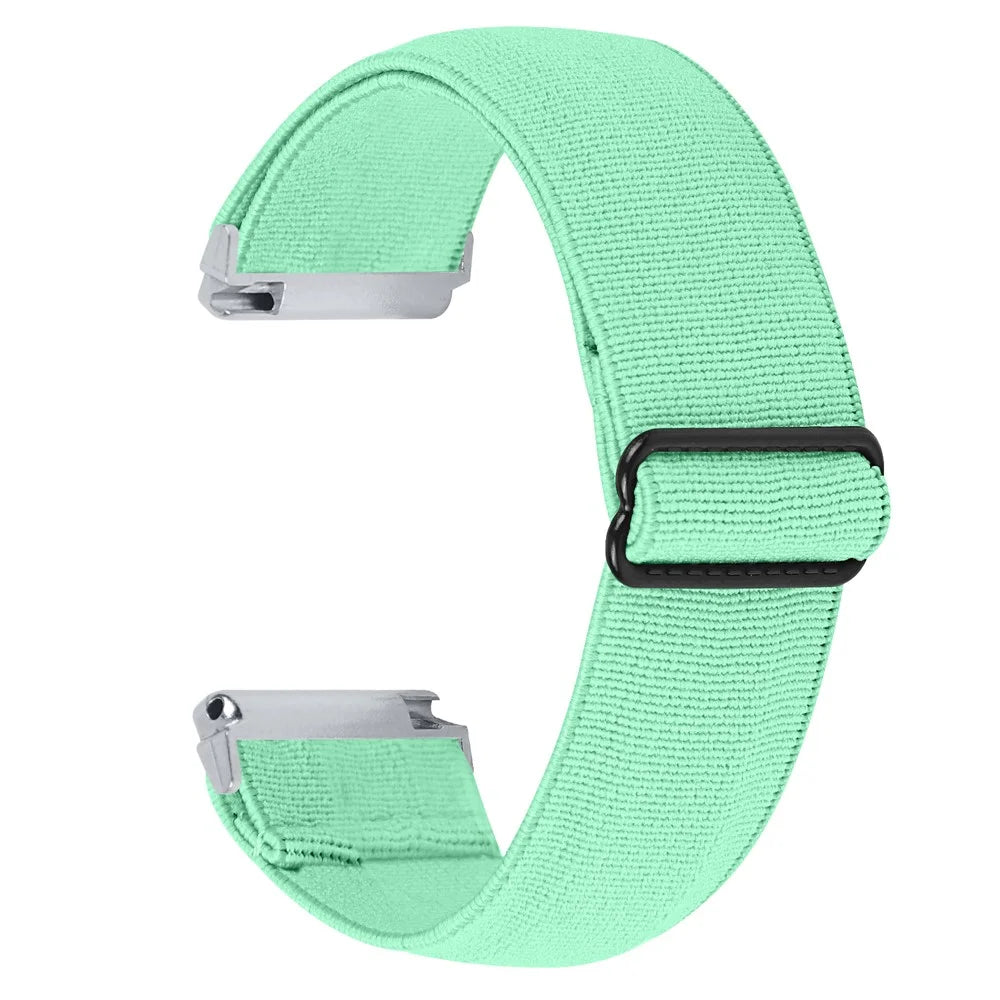 Replacement Braided Elastic Wrist Band Adjustable Watch Strap for Apple Watch Ultra 49mm / Series 8 / 7 45mm / Series 6 / 5 / 4 / SE / SE (2022) 44mm / Series 3 / 2 / 1 42mm - Mint Green - 1