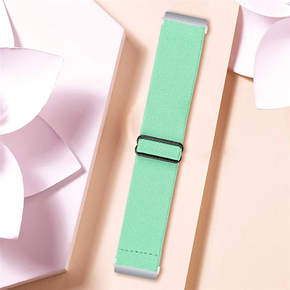 Replacement Braided Elastic Wrist Band Adjustable Watch Strap for Apple Watch Ultra 49mm / Series 8 / 7 45mm / Series 6 / 5 / 4 / SE / SE (2022) 44mm / Series 3 / 2 / 1 42mm - Mint Green - 5