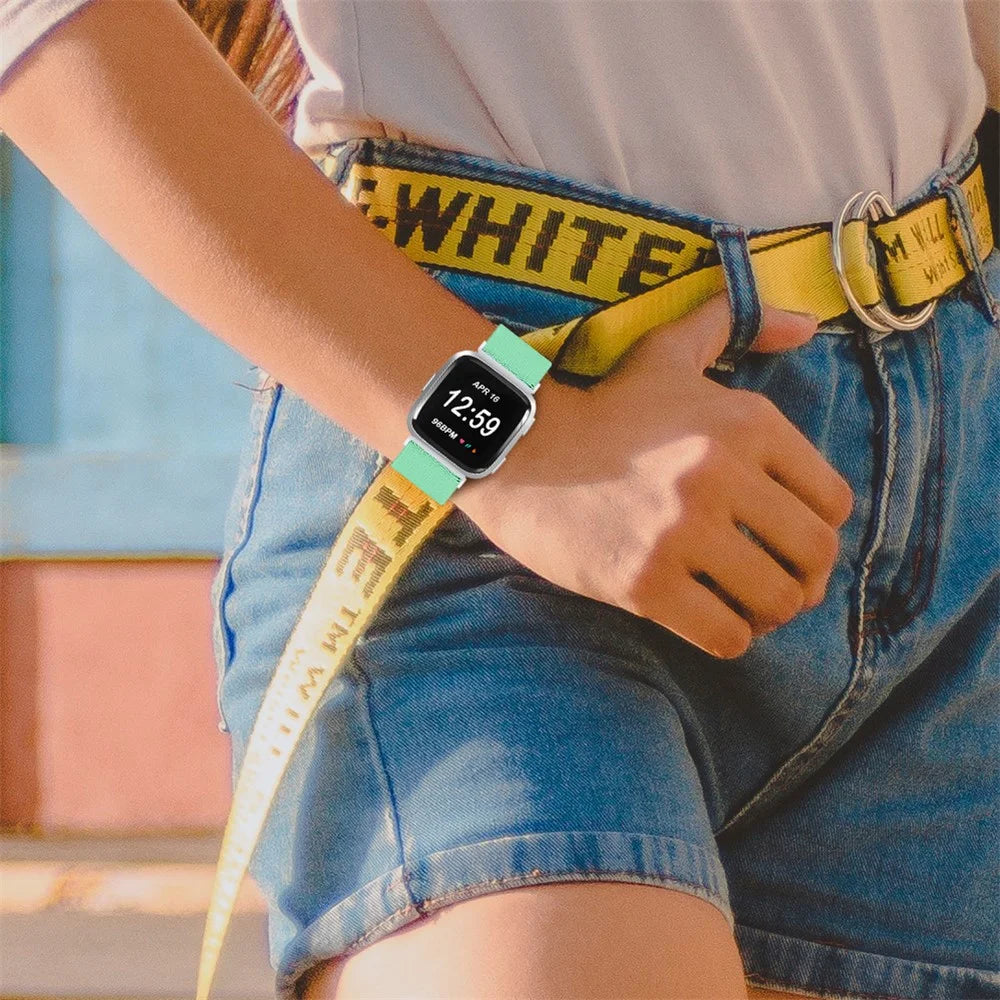 Replacement Braided Elastic Wrist Band Adjustable Watch Strap for Apple Watch Ultra 49mm / Series 8 / 7 45mm / Series 6 / 5 / 4 / SE / SE (2022) 44mm / Series 3 / 2 / 1 42mm - Mint Green - 6