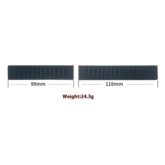 18mm Watch Band for Garmin Venu 3S / 2S / Forerunner 265S / 255S 3-Bead Silicone Magnetic Strap - Black / Orange - 5