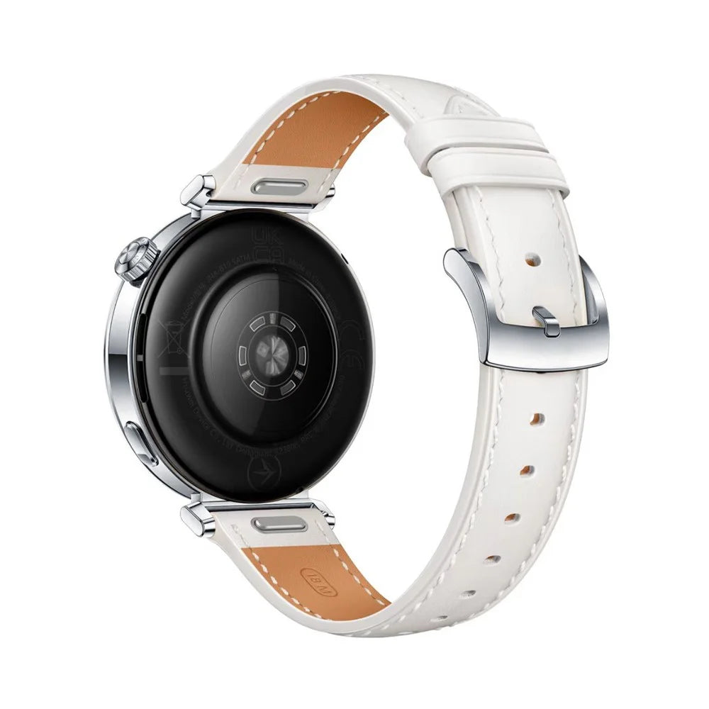 18mm Watch Band for Garmin Venu 3S / 2S / Forerunner 265S / 255S Adjustable Genuine Cow Leather Strap - White - 1