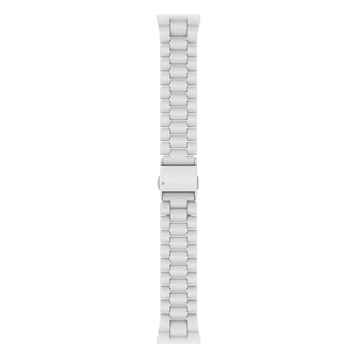 For Garmin Fenix 8 43mm / Descent MK3 43mm Watch Band 20mm Plastic 3-Bead Wrist Strap - White - 4