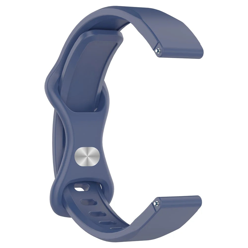 For Xiaomi Smart Band 9 / 8 Butterfly Shape Clasp Silicone Strap with Transparent Case - Blue - 1