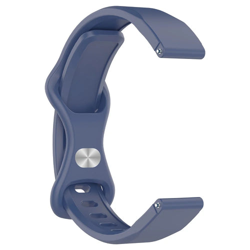 For Xiaomi Smart Band 9 / 8 Butterfly Shape Clasp Silicone Strap with Transparent Case - Blue - 1