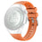 For Huawei Watch 5 42mm Silicone Watch Band Vertical Stripes Wrist Strap - Orange - 1